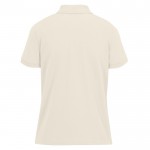 Polo básico de algodón para mujer de manga corta 210 g/m2 B&C color blanco roto vista detalle 2