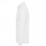 Polo clásico de algodón piqué de manga larga 180 g/m2 B&C color blanco