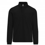 Polo clásico de algodón piqué de manga larga 180 g/m2 B&C color negro vista 11