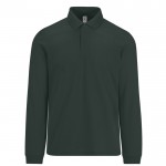 Polo clásico de algodón piqué de manga larga 180 g/m2 B&C color verde bosque