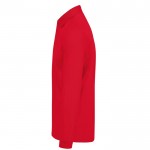 Polo clásico de algodón piqué de manga larga 180 g/m2 B&C color rojo