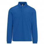 Polo clásico de algodón piqué de manga larga 180 g/m2 B&C color azul real