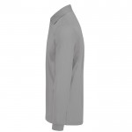 Polo clásico de algodón piqué de manga larga 180 g/m2 B&C color gris jaspeado