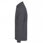 Polo clásico de algodón piqué de manga larga 180 g/m2 B&C color gris oscuro