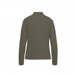 Polo clásico de algodón pique para mujer manga larga 180 g/m2 B&C color verde militar vista detalle 2