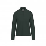 Polo clásico de algodón pique para mujer manga larga 180 g/m2 B&C color verde bosque