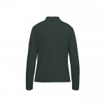 Polo clásico de algodón pique para mujer manga larga 180 g/m2 B&C color verde bosque vista detalle 2
