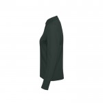 Polo clásico de algodón pique para mujer manga larga 180 g/m2 B&C color verde bosque