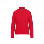 Polo clásico de algodón pique para mujer manga larga 180 g/m2 B&C color rojo