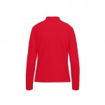Polo clásico de algodón pique para mujer manga larga 180 g/m2 B&C color rojo vista detalle 2