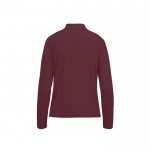 Polo clásico de algodón pique para mujer manga larga 180 g/m2 B&C color burdeos vista detalle 2