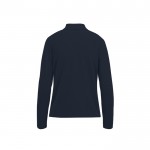 Polo clásico de algodón pique para mujer manga larga 180 g/m2 B&C color azul marino vista detalle 2
