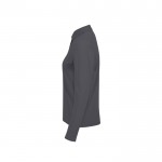 Polo clásico de algodón pique para mujer manga larga 180 g/m2 B&C color gris oscuro