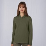 Polo clásico de algodón pique para mujer manga larga 180 g/m2 B&C vista 1