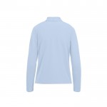 Polo clásico de algodón pique para mujer manga larga 180 g/m2 B&C color azul grisáceo vista detalle 2