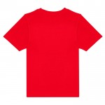 Camiseta de algodón infantil con corte tubular adaptable 150 g/m2 B&C color rojo vista detalle 2