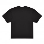 Camiseta oversized de algodón sostenible con tejido grueso 220 g/m2 B&C color negro vista detalle 2