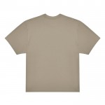 Camiseta oversized de algodón sostenible con tejido grueso 220 g/m2 B&C color arena vista detalle 2