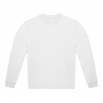 Sudadera unisex de algodón y poliéster con cuello redondo 280 g/m2 B&C color blanco