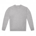 Sudadera unisex de algodón y poliéster con cuello redondo 280 g/m2 B&C color gris jaspeado
