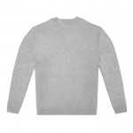 Sudadera unisex de algodón y poliéster con cuello redondo 280 g/m2 B&C color gris jaspeado vista detalle 2