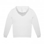 Sudadera sostenible unisex con capucha y corte relajado 280 g/m2 B&C color blanco vista detalle 2