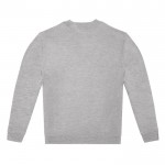 Sudadera unisex de materiales eco con corte casual 280 g/m2 B&C color gris jaspeado vista detalle 2