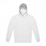 Sudadera unisex de algodón con hombros relaxed 280 g/m2 B&C color blanco