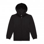 Sudadera hoodie con capucha y cremallera de algodón 280 g/m2 B&C color negro vista 11