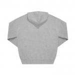 Sudadera unisex ecológica oversized con capucha 350 g/m2 B&C color gris jaspeado vista detalle 2
