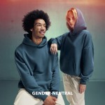 Sudadera unisex ecológica oversized con capucha 350 g/m2 B&C vista 4