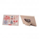 Calendario de Adviento de mesa con soporte trasero A5 color blanco vista secundaria