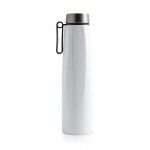 Botella termo de acero inoxidable reciclado con asa útil 750ml color blanco