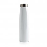 Botella termo de acero inoxidable reciclado con asa útil 750ml color blanco vista 1