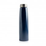 Botella termo de acero inoxidable reciclado con asa útil 750ml color azul marino vista 1