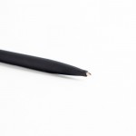 Bolígrafo elegante y fino de latón y acero inoxidable tinta azul color negro vista 3