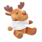 Peluche de reno personalizado color blanco tercera vista