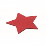 Posavasos con logotipo forma de estrella de color rojo segunda vista