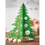 Árbol de madera con acuarelas y pincel color madera vista bodegón principal