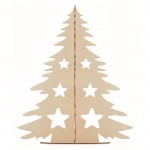 Árbol de madera con acuarelas y pincel color madera tercera vista