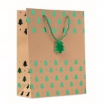 Bolsa de papel de Navidad color verde