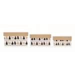 Set de tres cajas de papel para regalo color dorado quinta vista