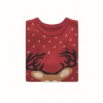 Jersey navideño de aspecto festivo color rojo segunda vista