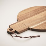 Tabla para servir de madera de acacia en forma de adorno navideño color madera vista fotografía quinta vista