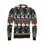Jersey de estampado navideño con 10 luces LED talla L/XL color negro tercera vista