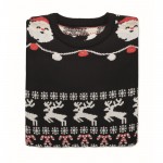 Jersey de estampado navideño con 10 luces LED talla L/XL color negro cuarta vista