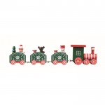 Tren de madera con muñequitos y temática navideña personalizable color surtido tercera vista