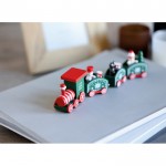 Tren de madera con muñequitos y temática navideña personalizable color surtido segunda vista bodegón