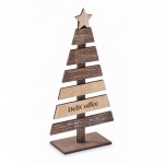 Árbol de Navidad para decoración hecho de madera personalizable color madera vista principal