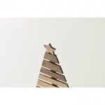 Árbol de Navidad para decoración hecho de madera personalizable color madera vista fotografía cuarta vista